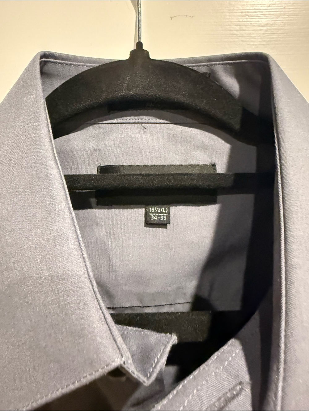 Marquis Men's Long-Sleeve Dress Size Shirt - Gray size 16.5 L (34-35) - Picture 2 of 4